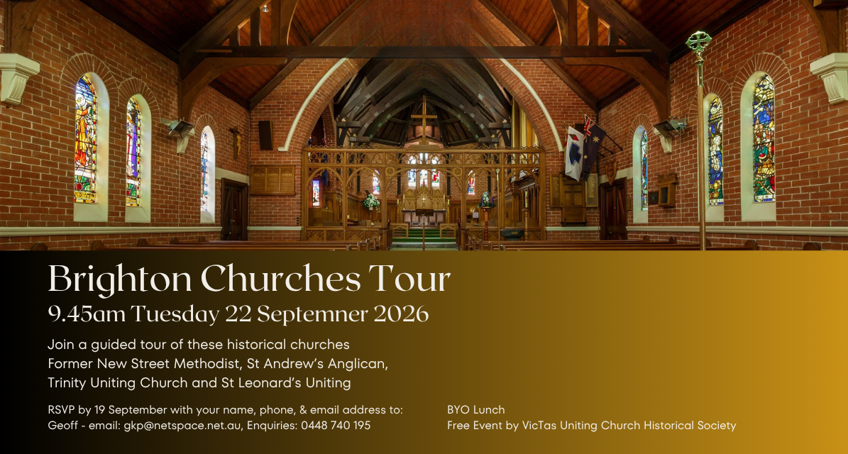 Invitation to the Guided Walk of Brighton Churches
